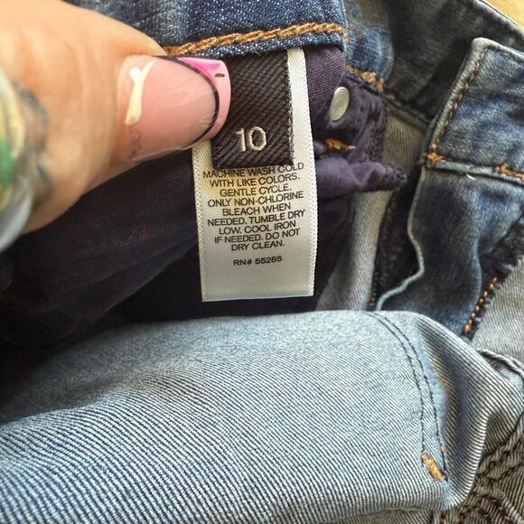 Express Jeans Womens Flare Low Rise Dark Wash Stella Fit & Flare Size 10 - Picture 7 of 7